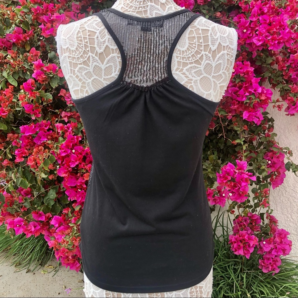 Forever 21 Sheer Sequins Razorback Tank Top - Picture 5 of 8